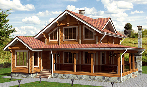 деревянный дом 167 кв.м, profiled timber house 167 m2