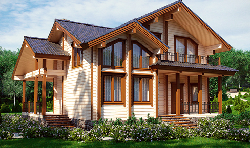 деревянный дом 180.6 кв.м, profiled timber house 180 m2
