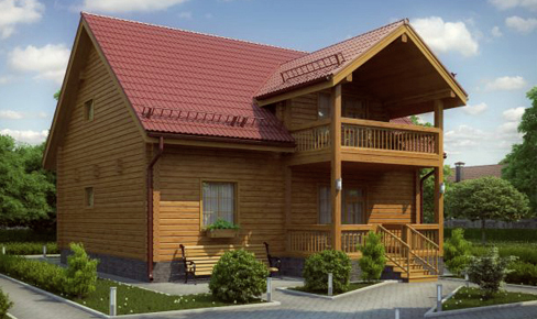 деревянный дом 187 кв.м, profiled timber house 187 m2