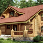 деревянный дом 211 кв.м, rounded log house 211 m2