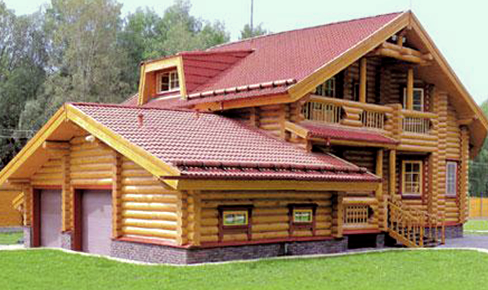 деревянный дом 212 кв.м, rounded log house 212 m2