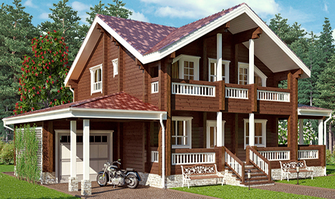 деревянный дом 225 кв.м, profiled timber house 225 m2
