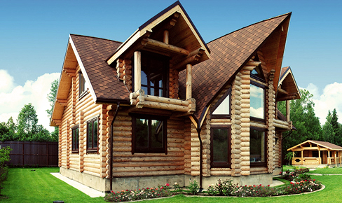 деревянный дом 240 кв.м, rounded log house 240 m2