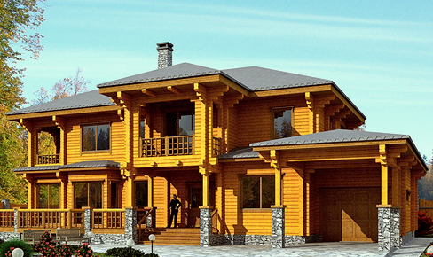 деревянный дом 320 кв.м, profiled timber house 320 m2