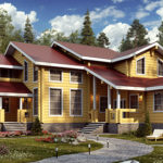 деревянный дом 355 кв.м, profiled timber house 355 m2