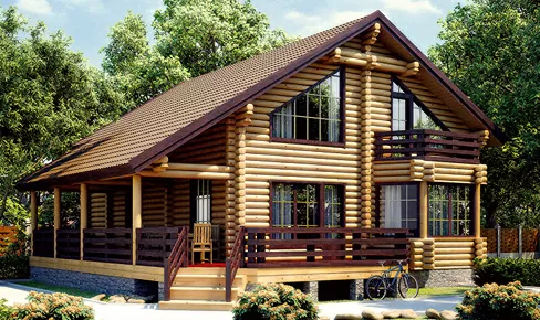 Деревянные дома под ключ – проекты и цены на строительство деревянных домов  в Москве