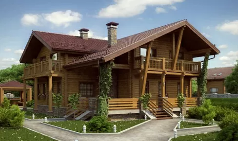 деревянный дом 185 кв.м, profiled timber house 185 m2