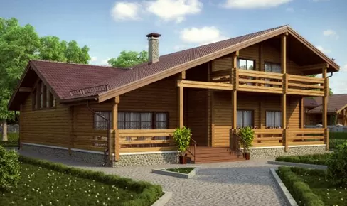 деревянный дом 483 кв.м, profiled timber house 483 m2